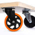5-inch Swivel Cart Replacement Wheels, Sturdy Flat-Base Casters for Furniture and Industrial Cabinets, Smooth Rolling