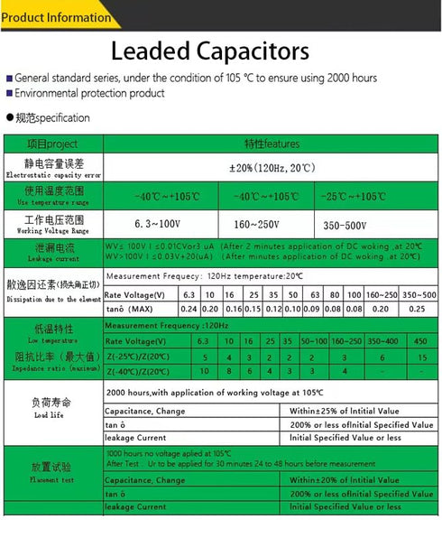 Laimiaoxian 10pcs 35V 220UF High Frequency Low Resistance Capacitors Long Life High Temperature Resistant Aluminum