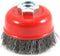 Forney 72755 Wire Cup Brush, Coarse Crimped, 2-3/4-Inch-by-.014-Inch, 5/8-Inch-11 Threaded Arbor