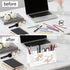 Ainavmxzs 4 Countertop Cute Dogs Acrylic Pencil Holder For Desk With Compartments Makeup Organizer Brush Storage Bar