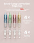 Four Candies 4PCS Refillable Retractable White Out Correction Tape, Colorful Mini Aesthetic Pen Shaped Quick Dry Easy