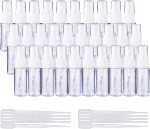 BENECREAT 30 Pack 20ml Fine Mist Spray Bottles Travel Size Bottles Travel