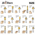BoooRen Tool 15Pieces Set 1/4 Inch Boren Router Bits Shank Woodwork Toolsfor Doors for Beginners Woodwork