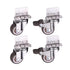 ESXSWYDR 4PCS 1/1.25/1.5/2 inch 4PCS(A,1 inch) Furniture Casters Crib Rubber Wheel L Type Swivel Mute Brake Caster