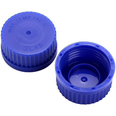 Yopay 10 Pack Media Storage Bottles with GL45 Blue Screw Cap, 250ml Reusable Glass Bottle for Labs or Home Use