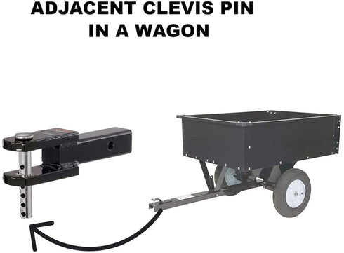 Dia: 7/16 x 2-1/2in Length Adjustable Clevis Pin, 8-Hole Pin Universal Clevis Pins, Fastener for Farming Machine