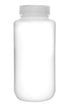 EISCO Reagent Bottle, 1000ml Wide Mouth with Screw Cap, Polypropylene, Translucent