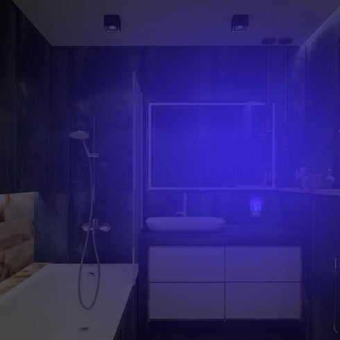 4 Pack Blue Night Light Plug in, Dusk to Dawn Sensor Automatic On and Off, Decorative Wall Blue LED Night Lights