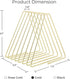 Y YOMA Gold File Folder Racks, Triangle Magazine Holder Metal Organizer for Desk, 7 Compartments