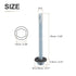 #14x2-61/64" Hex Washer Head Self Drilling Screws, 50 Pack, Carbon Steel with EPDM Washer for Metal