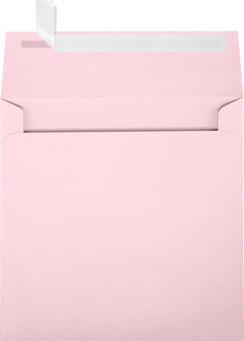 LUXPaper Candy Pink Square Invitation Envelopes | Peel & Press | 5 1/4" x 5 1/4" | 50 Qty | 80lb. Text