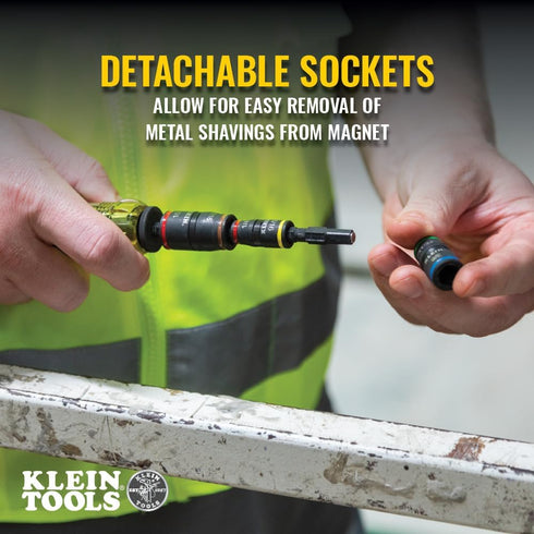 Klein Tools 32766 3-in-1 Impact Driver, SAE Impact Socket and Bit Holder, 1/4-Inch and 5/16-Inch Hex Drivers