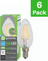 Greenlite B11 5W Bulb, 60W 500 2700K Dimmable, 120V, E12 (6 Pack) LED Torpedo Filament Chandelier Light Equivalent