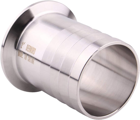 DERNORD 2" Tri Clamp to 2" Hose Barbed Adapter, SUS304 Sanitary Hose Barb Pipe Fitting