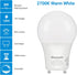 DEWENWILS GU24 LED Light Bulb, 60W Equivalent, 9W 800 Lumens, Dimmable 2 Prong, 2700K Warm White, A19 Shape, 4 Pack