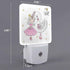 Chrobak LED Night Light,Ballerina Girl with Swan LED Night Light Plug into Wall with Dusk to Dawn Light Sensor White
