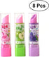 balacoo 8Pcs Pencil Erasers Lipstick Eraser, Novelty Rubber Eraser for Children Kids Students