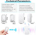 Wireless Doorbell Kit, 150M Range, 38 Melodies, IP44 Waterproof, Mute Mode, CD Quality Sound, LED Flash, White