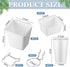 Jinei 12 Pcs Pegboard Bins - Pegboard Cups with Hooks and Loops Peg Assortment Organizer Accessories Various Tool