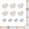 BTF-LIGHTING FCOB COB 10mm LED Strip Connector Kit, 6Pcs 4 Pin Transparent L-Shaped Connectors for PWM RGB LED Strip