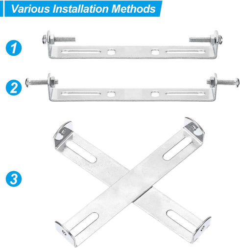 150mm 4 Set PATIKIL Ceiling Light Plate Kit, Light Fixture Mounting Bracket Plate Steel Crossbar for Home Office