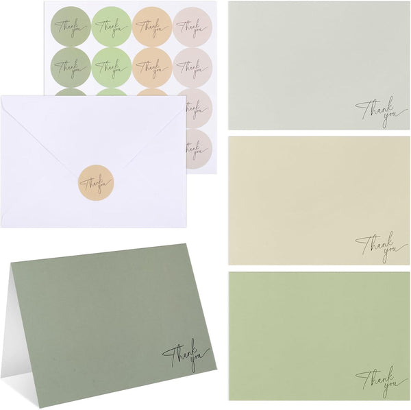 AZUREAL Thank You Cards with Envelopes 52P, 3.5x5 In Thank You Notes with