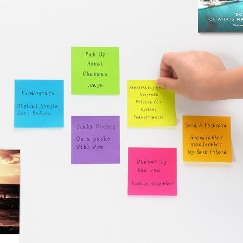 Pop Up Sticky Notes, 3x3 inch Bright Colors, 24 Pads/Pack, 70 Sheets/Pad, Total 1680 Sheets