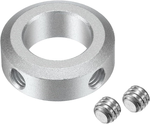 uxcell 2pcs Set Screw Shaft Collar for 14mm Shaft, 24mm OD, 8mm Thickness, Aluminum Alloy Clamp-On