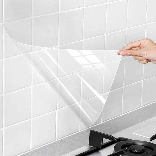 Clear Contact Paper - Waterproof Protection for Kitchen Backsplash, Cabinets, and Shelves, 15.7X78.7 Inches