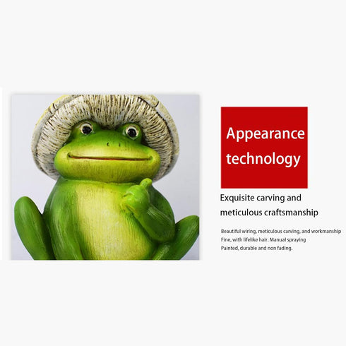 Solar Outdoor Lights Mushroom Frog Garden Lights Funny Decorative Lights for Yard, Pathways, Landscape Lighting Solar