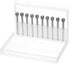 10pcs Carbide Rotary Burrs, 1/8" (3mm) Shank, 1/4" (6mm) Head for Metal Wood Polishing