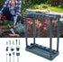 MooneHived 40 Garden Tool Organizer, Rolling Storage Rack Tower Yard Tool Organizer Cart Heavy Duty Garden Tool