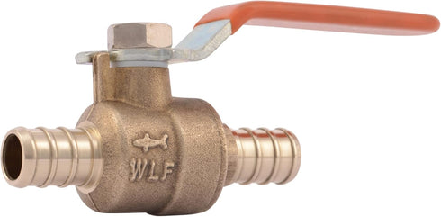 SharkBite 1/2 Inch Crimp Ball Valve, Brass Plumbing Fitting for PEX Pipe, PE-RT, 22461LFA
