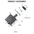 Thermal Circuit Breaker, 10 Amp Push Button Manual Reset, 32V DC, 125/250VAC, 4Pcs with Quick Connect Terminals