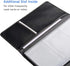 Sooez Leather Professional Business Card Book Holder - 240 Capacity Credit Card Organizer for Men and Women, Black