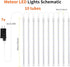 16inch 10 240 JJGoo Meteor Shower Lights Christmas Lights Falling Rain Lights, Tube LEDs Snow Falling Christmas Lights