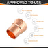 5-Pack Copper Fittings, 1-Inch Copper Female Adapter, C x FNPT with Sweat Solder Connection