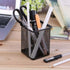 EORTA Black Metal Mesh 3 Pack Square Pen Holders, Pencil Holders, Desk Stationery Organizer Cups