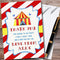 The Card Zoo Carnival Circus Red Personalized Childrens Birthday Party Thank You Cards