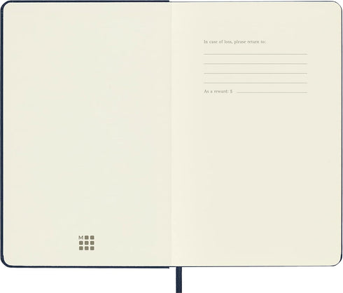Moleskine Classic Notebook, Hard Cover, Medium (4.5" x 7") Ruled/Lined, 208 Pages, Sapphire Blue
