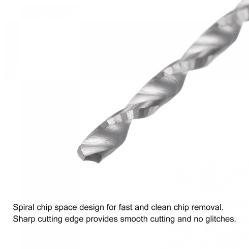 uxcell Solid Carbide Drill Bits, 1.5mm C2/K20 Tungsten Carbide Jobber Drill Bits, Straight Shank Drilling Tool for