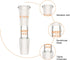 XCD Glass Reducing Connecting Adapter, Borosilicate Glass for Lab Use, 10/30 Outer to 14/20 Inner Joint Adapter