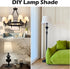 Asjeumt 10 Inch 2 Set Lamp Harp, Black Lamp Harps and Finial, Metal Lamp Shade Harp Holder, DIY Detachable Lampshade