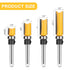 UTRUSTTO 1/4 Inch Set, 1/2", 25/64, 3/4, 1, 1-1/2. Pattern Flush Trim Router Bits Shank, Bottom Bearing Flush Trim