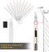 Gift Wrap Cutter Retractable Box Cutter, 3 Pcs Lockable Blade Knives + 30 Pcs 9mm Snap Off Blades