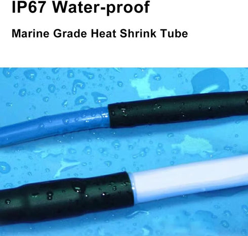 3:1 Shrinking Ratio Black Heat Shrink Tubing Roll, Dual Wall Adhesive Lined Electrical Cable Wire Sleeving Wrap Dia