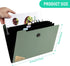 Marte Vanci Expanding File Folder, 13 Pockets Accordion Folder, A4 Letter Size with Elastic Cord Closure and 12 Labels