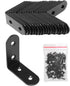 Rierdge 20 Pcs Black Corner Brace L Bracket, 50mm Stainless Steel Right Angle