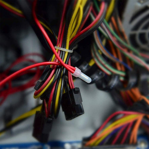 AIRIC Closed End Crimp Connectors 100 Pcs for 12-10 AWG Wire Splice Caps Electrical Connector Terminals