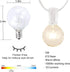 25FT 27 Bulbs Afirst White Outdoor String Lights with Globe Vintage Incandescent Lights for Patio Garden Backyard Party